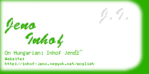 jeno inhof business card